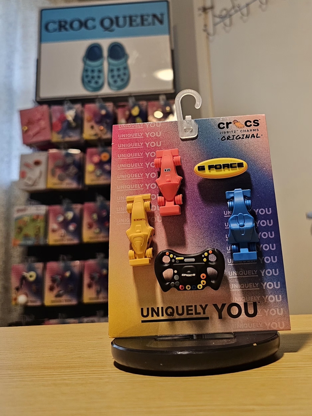 Red, Yellow, Blue, Black Racing Car & Controller Crocs Jibbitz